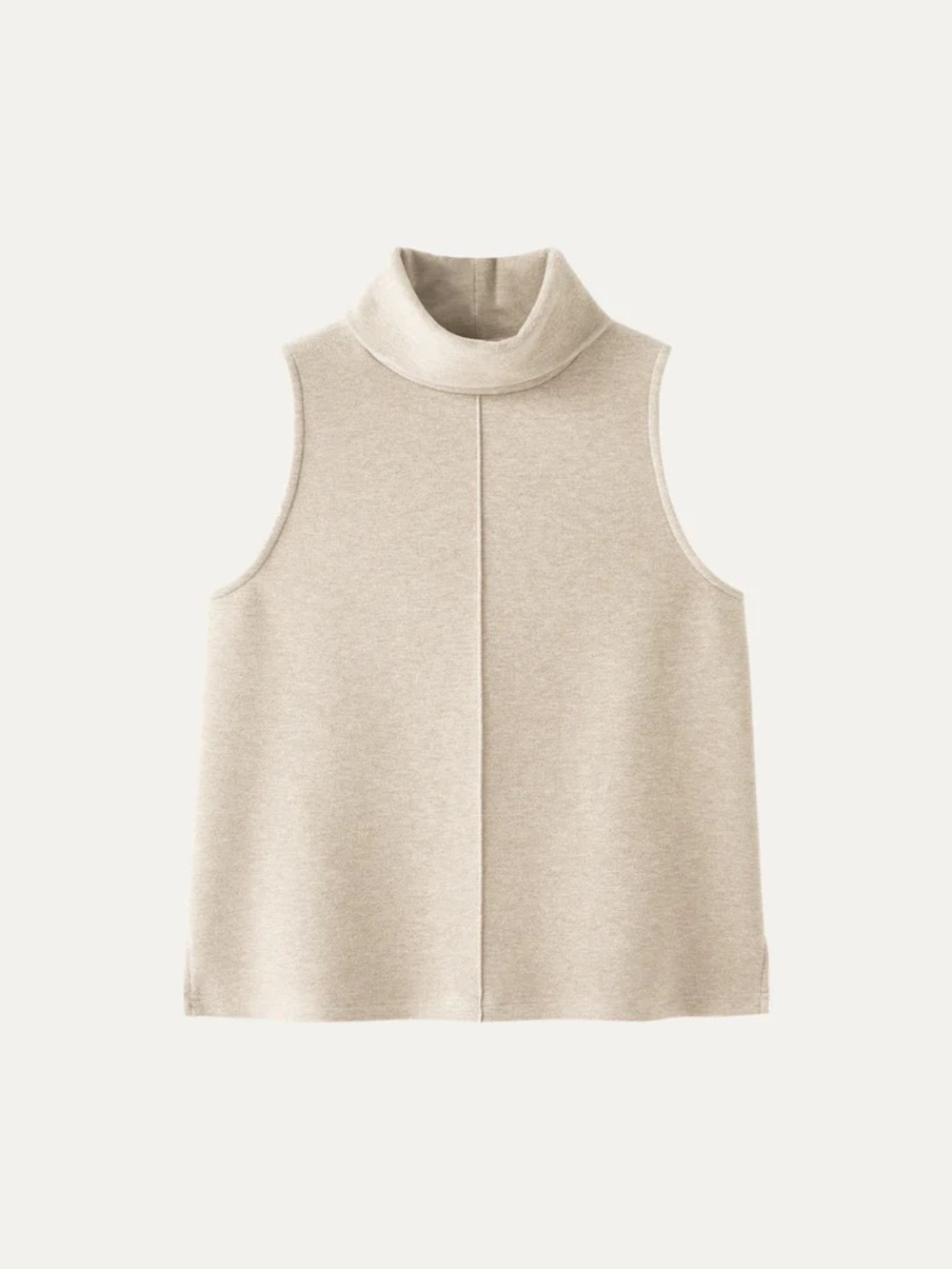 NWT OGL SPLIT HEM TURTLENECK TOP IN HEATHER BEIGE